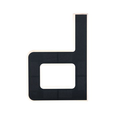 Applique murale d'angle LED blanche moderne avec diffuseur noir pour un éclairage élégant