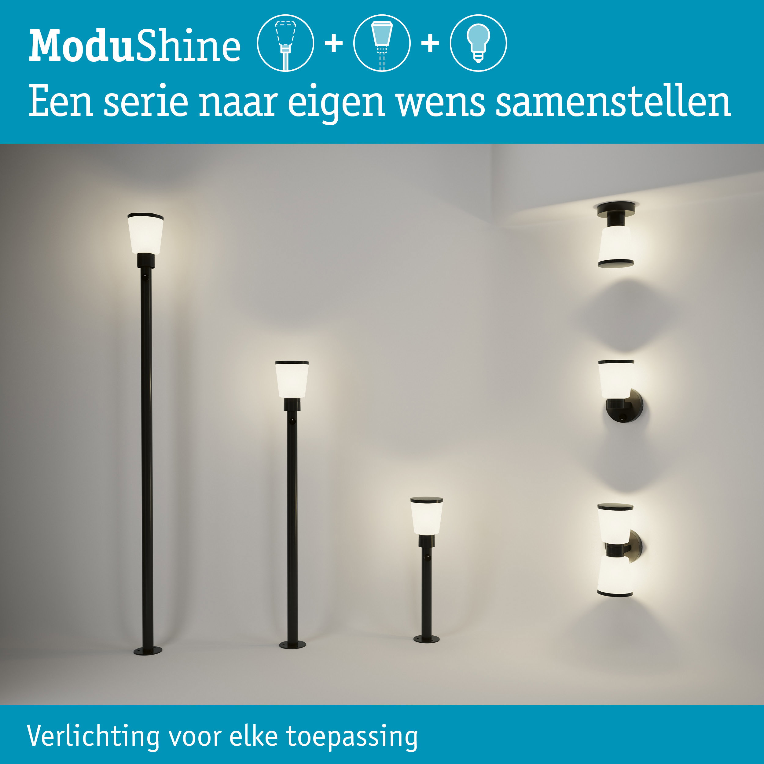ModuShine Kap Marento IP44 cilindrisch Antraciet/Wit