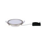 Panneau LED encastré rond avec cadre en aluminium argenté et diffuseur blanc pour éclairage économique