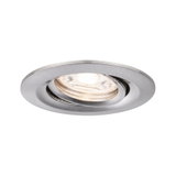 Round recessed light housing in brushed stainless steel silver for LED lighting fixtures