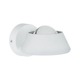 Modern white metal wall spotlight with adjustable reflector for targeted lighting