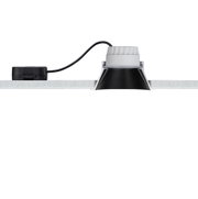 Schwarzer und weißer LED-Einbaustrahler mit Kabel und Treiber für moderne Deckenbeleuchtung