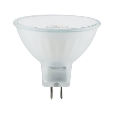 Frosted LED reflector lamp with GU5.3 base in white for energy-efficient lighting