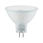 Frosted LED reflector lamp with GU5.3 base in white for energy-efficient lighting