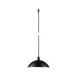 Schwarze Halbkugel-Pendelleuchte aus Metall mit langem Kabel für moderne Innenbeleuchtung