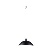Schwarze Halbkugel-Pendelleuchte aus Metall mit langem Kabel für moderne Innenbeleuchtung