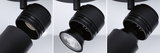 Spot LED noir en métal avec tête réglable pour un éclairage intérieur polyvalent