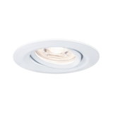White metal recessed spotlight with adjustable reflector for flexible LED lighting