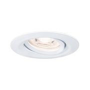 Witte metalen inbouwspot met verstelbare reflector voor flexibele LED-verlichting