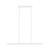 Minimalistische weiße LED-Pendelleuchte aus Metall mit schlankem Design für moderne Innenräume