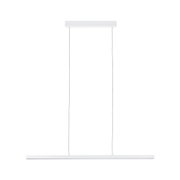 Moderne weiße LED-Pendelleuchte aus Metall mit schlankem Design für Wohnräume und Büros