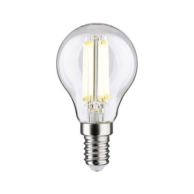 Classic LED light bulb with clear glass and E14 base for energy-efficient lighting solutions