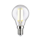 Classic LED light bulb with clear glass and E14 base for energy-efficient lighting solutions