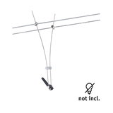 Stainless steel wire cable holder with black plastic part for LED cable system without bulb included