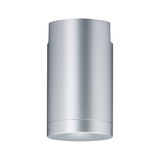 Spot de plafond cylindrique moderne en aluminium argenté pour éclairage LED