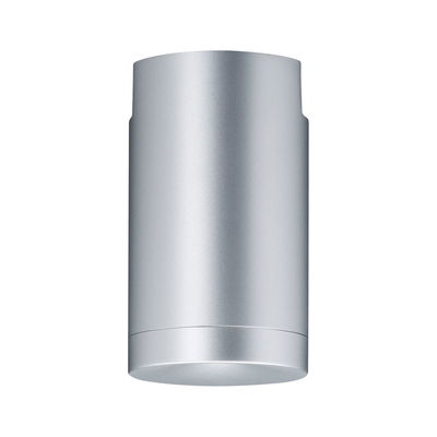 Moderne cilindervormige plafondspot van zilverkleurig aluminium voor LED-verlichting