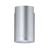 Modern cylindrical ceiling spotlight in silver aluminum for LED lighting solutions