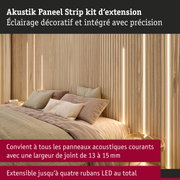 Kit d'extension pour panneau acoustique avec éclairage LED intégré finition bois pour décoration murale