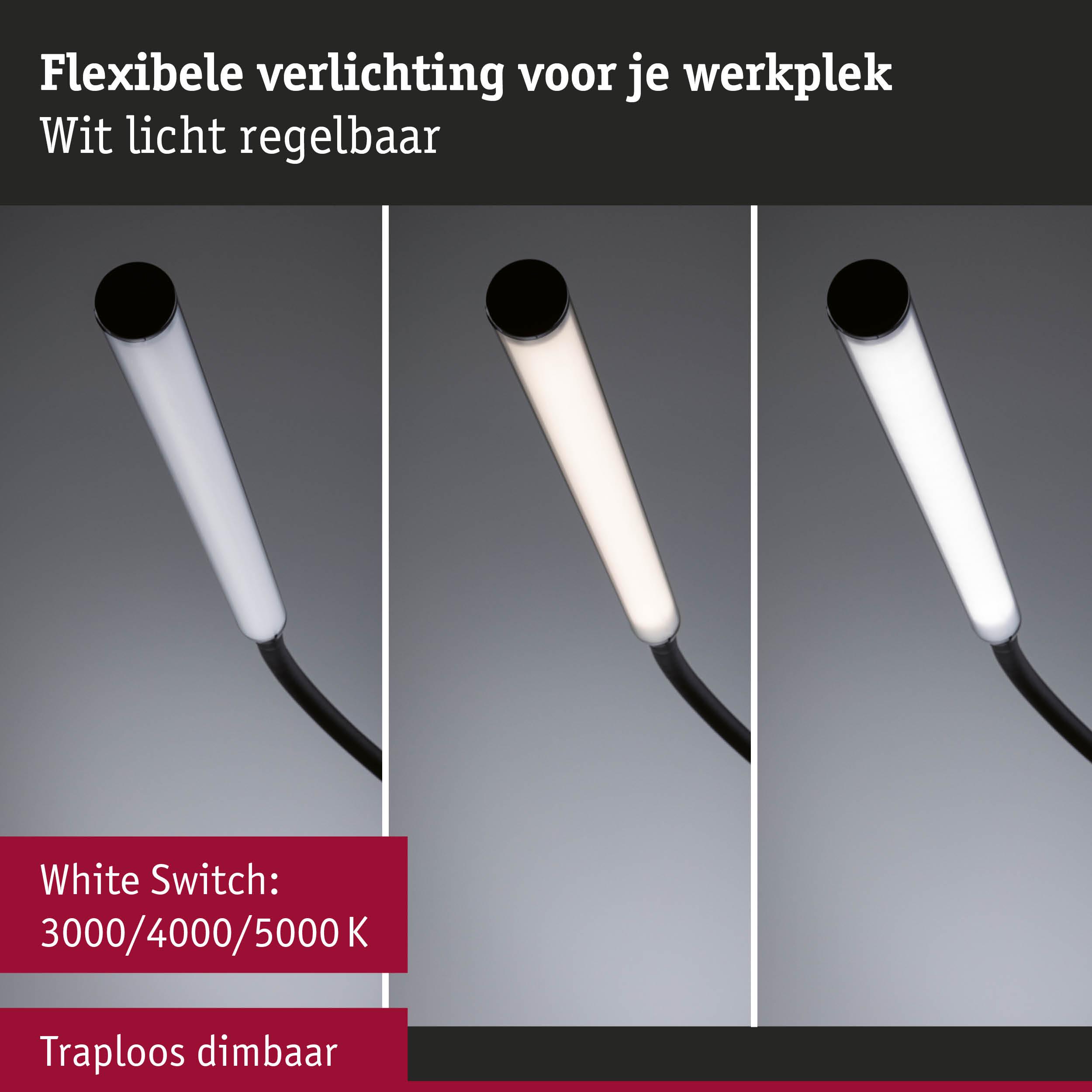 Flexibele LED-werkplekverlichting met instelbaar wit licht van 3000, 4000 en 5000 Kelvin