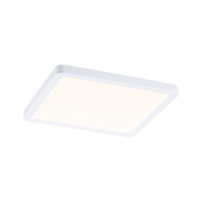 Modern square white LED ceiling light with warm white illumination for living spaces