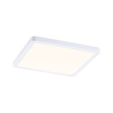 Modern square white LED ceiling light with warm white illumination for living spaces