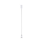 Modern white metal LED pendant light with slim design for stylish home lighting