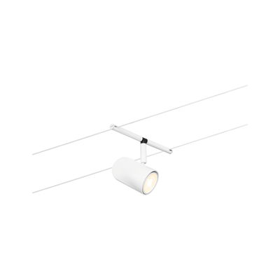 Modern white metal LED cable spotlight for flexible indoor lighting solutions
