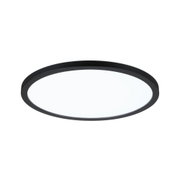 Rundes LED-Deckenlicht mit schwarzem Metallrahmen und weißem Diffusor für moderne Innenbeleuchtung