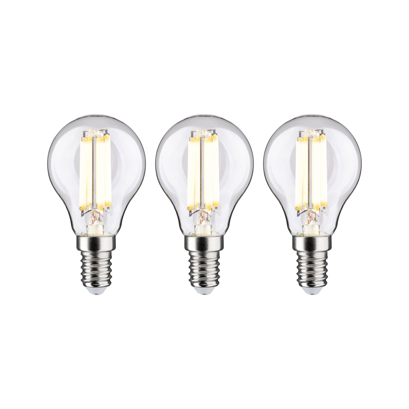 Eco-Line Filament 230 V LED-kogellamp E14 pak van 3 82mm 525lm 2,5W 3000K Helder