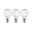Eco-Line Filament 230 V LED-kogellamp E14 Set van 3 82mm 525lm 2,5W 3000K Helder Drie heldere LED-lampen met E14-fitting en warm wit licht voor energiezuinige verlichting