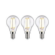 Drie heldere LED-lampen met E14-fitting en warm wit licht voor energiezuinige verlichting
