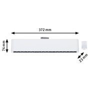 Hvid metal LED-lineær spotlight 372 mm lang og 23 mm bred til moderne belysning