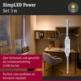 SimpLED Power 3 m LED-strip warm wit licht, geschikt voor meubels en sfeerverlichting in huis