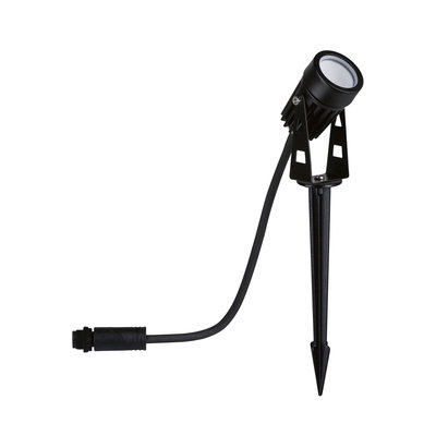 Projecteur LED de jardin noir avec piquet et câble pour éclairage extérieur et accents de jardin