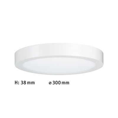 Round white LED ceiling panel 300 mm diameter and 38 mm height for modern room lighting