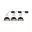 LED Recessed luminaire 3-Step-Dim Cole Coin Basic Set IP44 square 88x88mm Coin 3x6W 3x470lm 230V dimmable 2700K Black/Gold matt