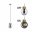 Neordic Hanglamp Linja E27 max. 20W Rookglas/Messing geborsteld dimbaar Spiegel/Glas/Metaal