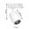 ProRail3 Spot sur rail LED Kratos 50° 3100lm 25W 4000K 230V Blanc