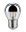 LED Retro-Tropfen 4,5W E27 Kopfspiegel Silber Warmweiß dimmbar