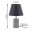 Neordic Lampe à poser Tem E27 max. 20W Gris/Cuivre Tissus/Béton/Métal