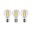 Eco-Line Filament 230V LED Birne E27 3er-Pack 3x840lm 3x4W 3000K Klar