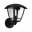 Exterior wall luminaire Classic Curved IP44 180mm max. 12W 230V Clear/Black Plastic