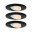 HomeSpa LED Recessed luminaire Calla 3-piece set Swivelling IP65 round 90mm 30° 3x5W 3x430lm 230V White Switch Black matt