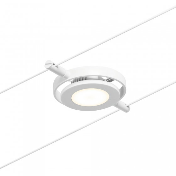 Paulmann CorDuo Sistema Cavi LED RoundMac - 5 Faretti 4.5W, Fune Metallica 3000K, Nero Opaco