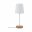 Neordic Lampe à poser Stellan E27 max. 20W Blanc/Bois Tissus/Métal/Bois