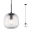 LED Pendant luminaire Ruya E14 max. 20W Glass/Black matt