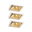 LED Einbauleuchte 3-Step-Dim Cole Coin Basisset IP44 eckig 88x88mm Coin 3x6W 3x470lm 230V dimmbar 2700K Weiß/Gold matt