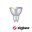 Standard 230 V Smart Home Zigbee 3.0 LED-reflektor GU10 350lm 4,8W RGBW+ dæmpbar Krom mat