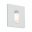 LED Recessed wall luminaire square 78x35mm 1,1W 65lm 230V 2700K White