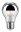 Modern Classic Edition LED Birne Kopfspiegel E27 230V 600lm 6,5W 2700K Kopfspiegel Silber